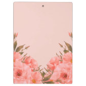 Porte-bloc Personalized Clipboard | Pink Floral Design (Dos)