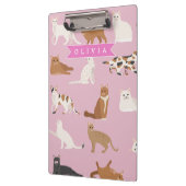 Porte-bloc Personalized Cute Pink Cat Pattern Gift Cat Lover (Gauche)