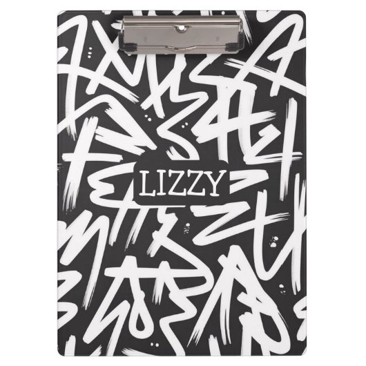 Porte-bloc Personalized Graffiti Name Pattern — Custom Urban (Devant)