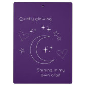 Porte-bloc Personalized Line Art Celestial Purple Clipboard (Dos)