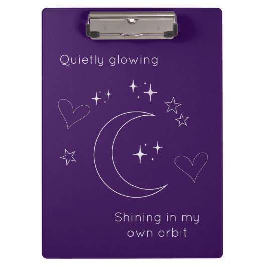 Porte-bloc Personalized Line Art Celestial Purple Clipboard (Devant)