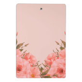 Porte-bloc Personalized Mini Clipboard | Pink Floral Design (Dos)