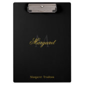 Porte-bloc Personalized Name with Stylish Monogram Black (Devant)