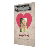 Porte-bloc Personalized Photo Font Heart Mini Clipboard (Angle2)