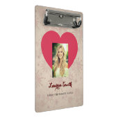 Porte-bloc Personalized Photo Font Heart Mini Clipboard (Incliné)