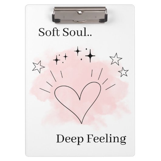 Porte-bloc Personalized Watercolor Line Art Clipboard (Devant)