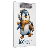 Porte-bloc Personalized Winter Penguin Football Kid (Swatch)