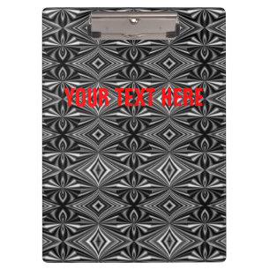 Porte-bloc Personnalisable Motif noir blanc d'argent