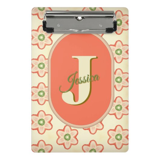 Porte-bloc Personnalisable Rétro Monogram Mini Porte - bloc (Devant)