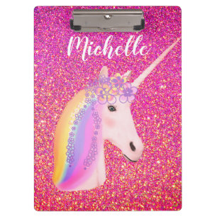 Porte-bloc Personnalisation de la Parties scintillant rose de