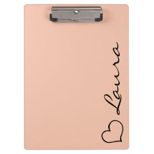 Porte-bloc personnalisé avec écriture cœur Votre n