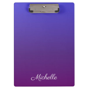 Porte-bloc Personnalisé bleu et violet ombre