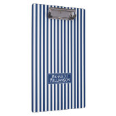 Porte-bloc Personnalisé Cobalt Bleu & Blanc rayé Élégant (Swatch)