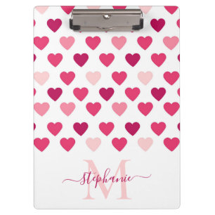 Porte-bloc Personnalisé Cute Girly Pink Heart