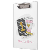 Porte-bloc Personnalisé Enseignant de première année Carnet n (Gauche)