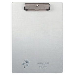 Porte-bloc personnalisé feuille de ginkgo bleu ave