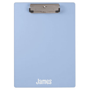 Porte-bloc Personnalisé Minimaliste Moderne bleu nom personna