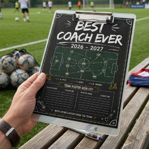 Porte-bloc personnalisé pour entraîneur de footbal