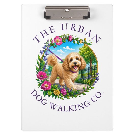 Porte-bloc personnalisé pour promeneur de Cockapoo (Devant)