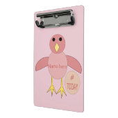 Porte-bloc Personnalisé rose Anniversaire fille poussin Mini (Angle2)
