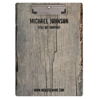 Porte-bloc Personnalisé Rustic Wood Texture Business