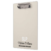 Porte-bloc Personnalisé SLP Voix Langue Pathologiste Cadeau (Gauche)