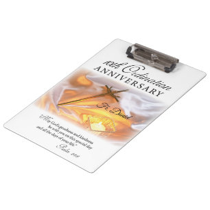 Porte-bloc Personnaliser, 10e anniversaire d'ordination, Croi