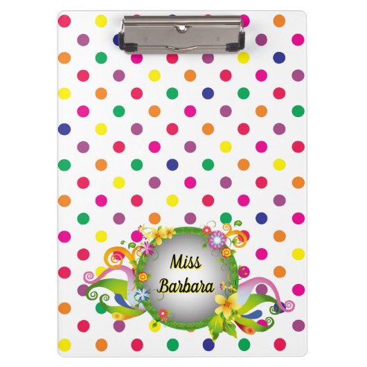 Porte-bloc Personnaliser des points colorés (Devant)