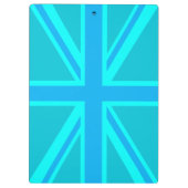 Porte-bloc Personnaliser Drapeau Union Jack Turquoise (Dos)