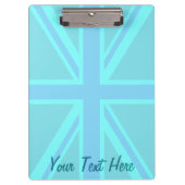 Porte-bloc Personnaliser Drapeau Union Jack Turquoise (Devant)