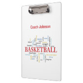 Porte-bloc Personnaliser le Merci d'entraîneur de basket-ball (Gauche)