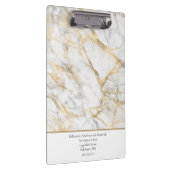 Porte-bloc Personnaliser l'entreprise Marbre gris blanc or (Swatch)