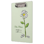 Porte-bloc Personnaliser, Merci enseignant, Fleur religieuse (Gauche)