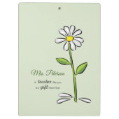 Porte-bloc Personnaliser, Merci enseignant, Fleur religieuse (Dos)