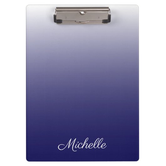 Porte-bloc Personnalized gradient ombre navy blue (Devant)