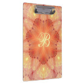 Porte-bloc Pétales de dentelle orange Peinture Monogramme (Swatch)