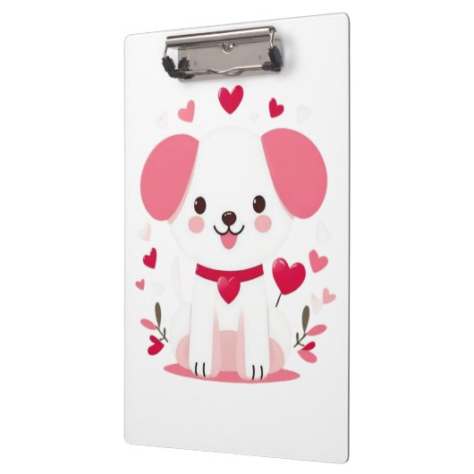Porte-bloc Petit chiot de la Saint-Valentin (Gauche)