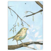 Porte-bloc Petit oiseau jaune perché sur une branche Recherch (Dos)