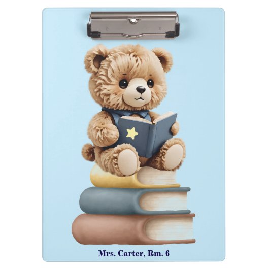 Porte-bloc Petit ours lisant (Devant)