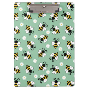 Porte-bloc Petites abeilles mignonnes et fleurs marguerites m