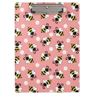 Porte-bloc Petites abeilles mignonnes et fleurs marguerites m