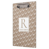 Porte-bloc Petites fleurs blanches motif et monogramme rustiq (Gauche)