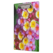 Porte-bloc Petites fleurs tropicales roses et violettes jaune (Gauche)