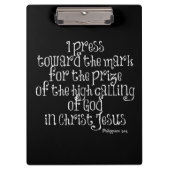 Porte-bloc Philippiens 3.14 Verse de la Bible (Devant)