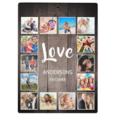 Porte-bloc Photo de Custom Collage Rustic Farmhouse Love Fami (Dos)