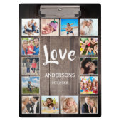 Porte-bloc Photo de Custom Collage Rustic Farmhouse Love Fami (Devant)