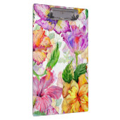 Porte-bloc Photo Hibiscus floral violet orange jaune (Swatch)