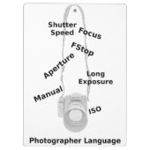 Porte-bloc Photographe (Dos)