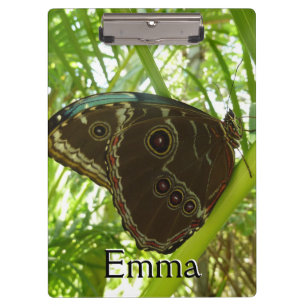 Porte-bloc Photographie de la nature du papillon Morpho bleu