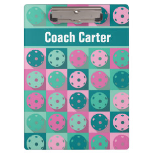 Porte-bloc Pickleball avec texte personnalisé [avant/arrièr